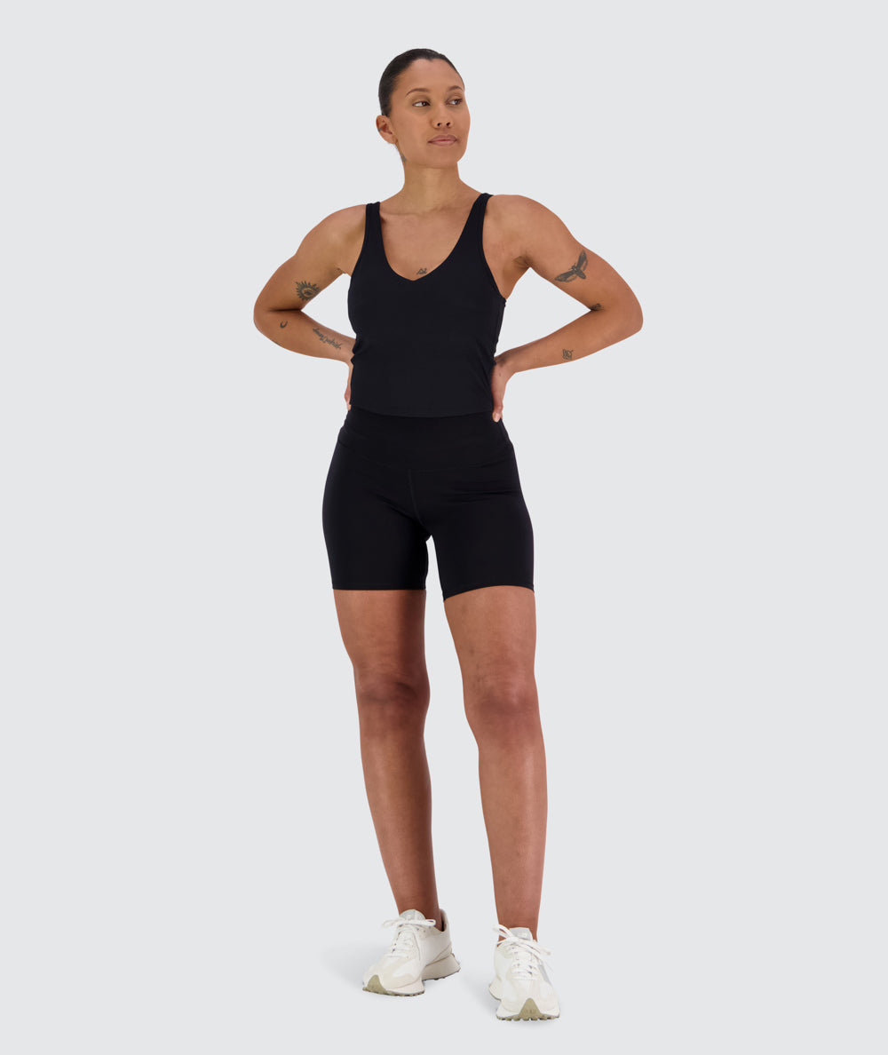 Women's ribbed bra top #color_black
