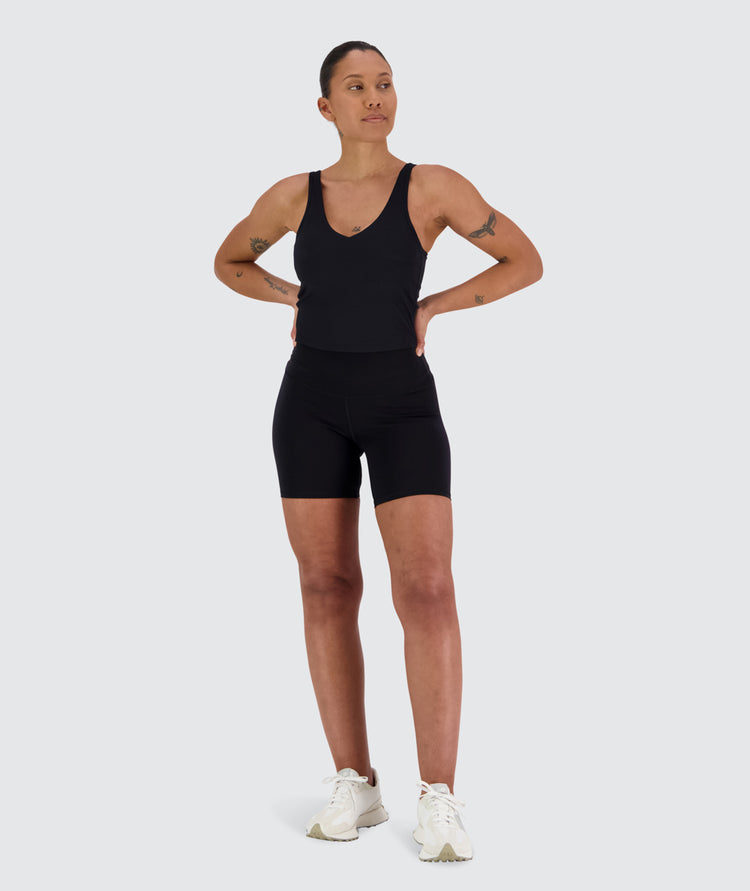 Women's ribbed bra top #color_black