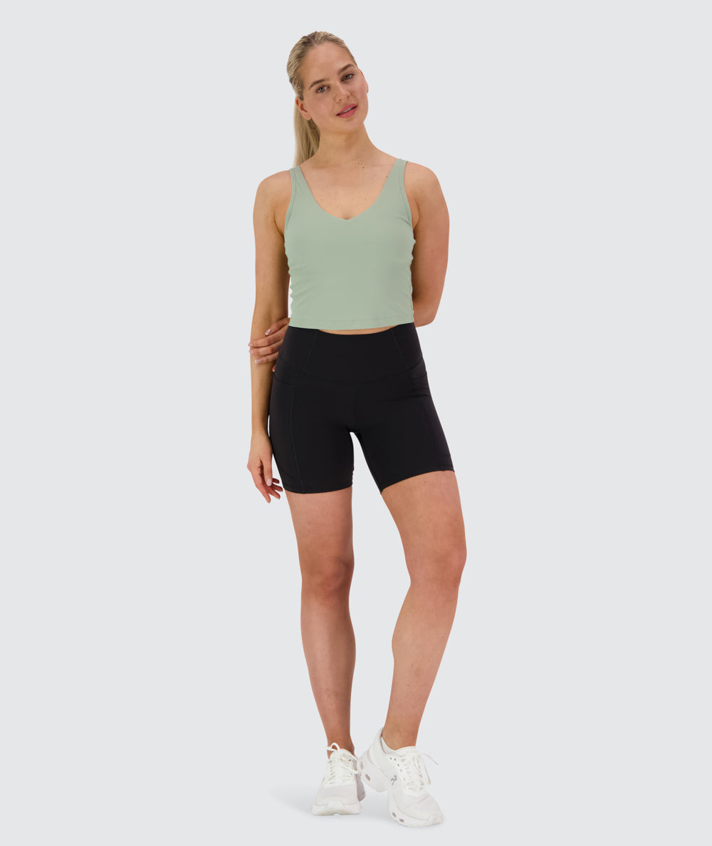Women's ribbed bra top#color_pistachio
